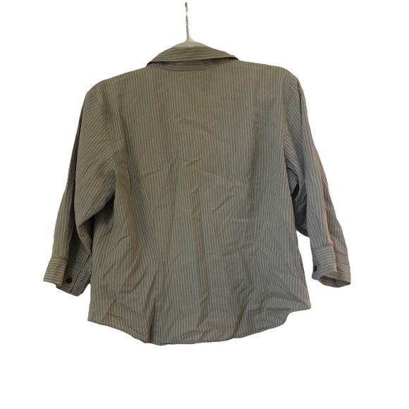 Talbots Casual Striped Button Down Blouse - Picture 2 of 5